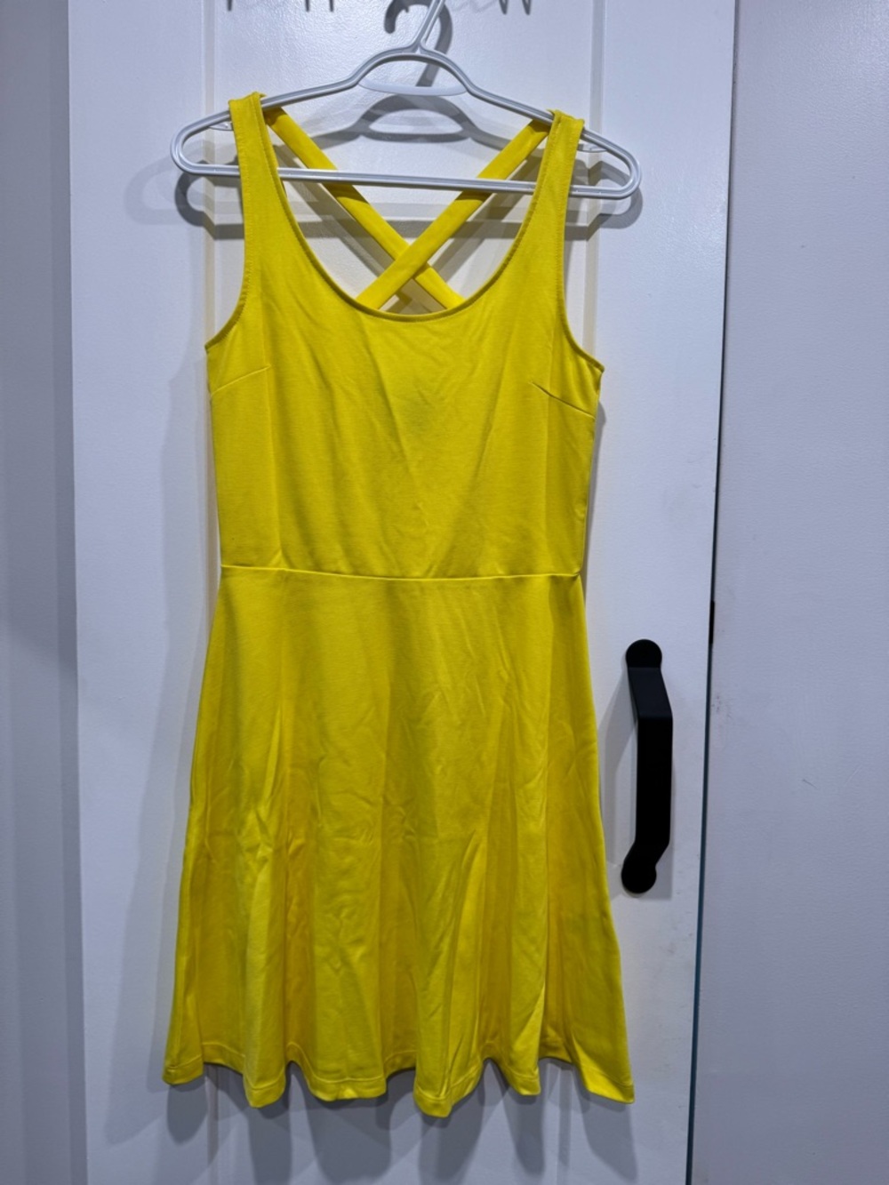 H&M Yellow Crisscross Back Mini Dress